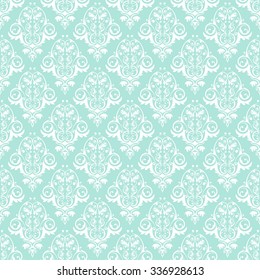 blue & white floral pattern, seamless texture background