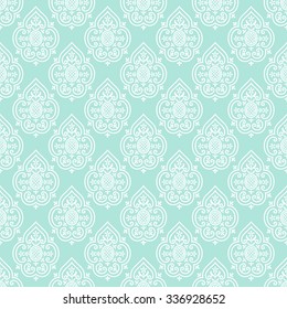 blue & white floral pattern, seamless texture background