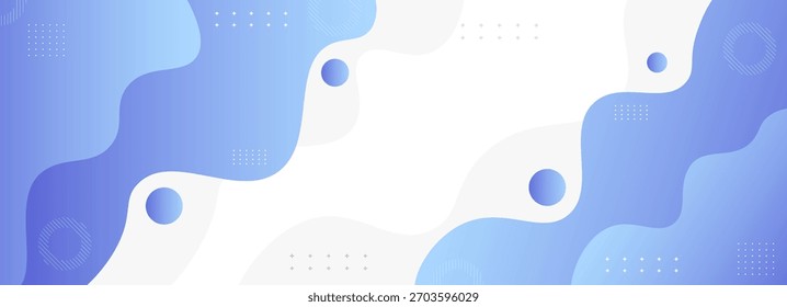 Fundo abstrato de fluido azul e branco com padrões orgânicos ondulados.
