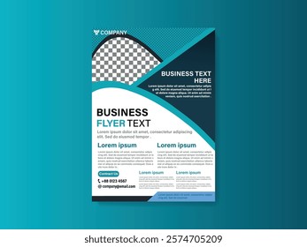 A blue and white flyer  design