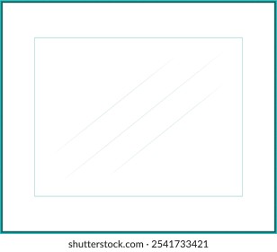 Blue and White Frame Design for Image or Artwork
