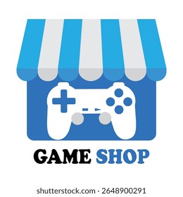 blue white game console store icon