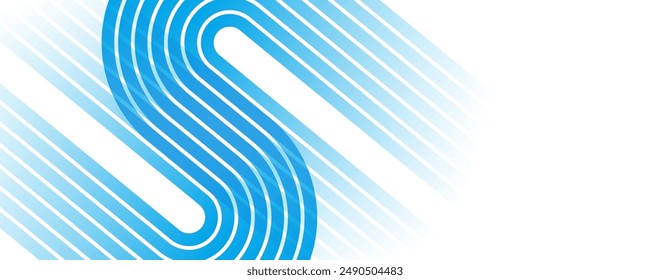 Fondo abstracto geométrico blanco azul capa superpuesta en el espacio brillante con líneas efecto decoración. Concepto moderno del estilo de las rayas del elemento del Diseño gráfico para el Anuncio, el volante, la tarjeta o la cubierta del folleto