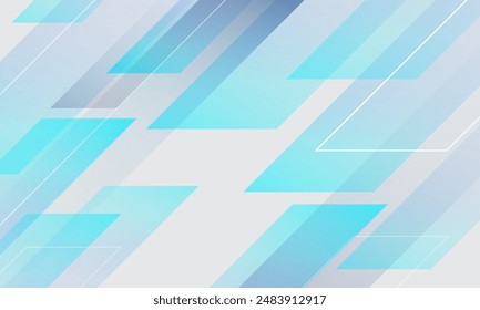 Fondo geométrico azul y blanco. Vector Eps10