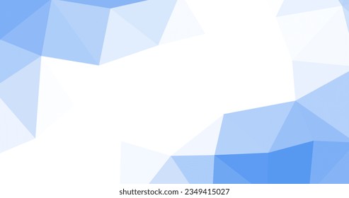 blauer, weißer, geometrischer Hintergrund mit Dreiecken
