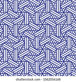 blue and white geometric pattern abstract vector background. Modern stylish texture.