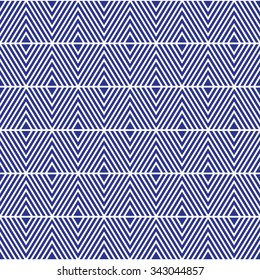 Blue and white geometric pattern, background vector.