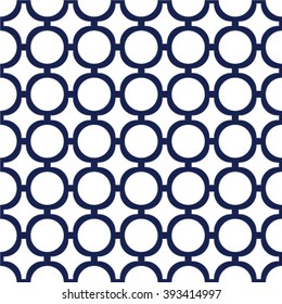 Blue and white geometric seamless pattern in modern stylish. Abstract background. Vector seamless pattern.