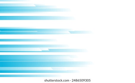 Blue white geometric stripes abstract tech background. Vector minimal graphic design