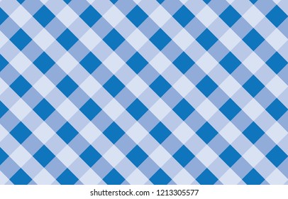 Blue and white Gingham Pattern Background.Vector illustration.