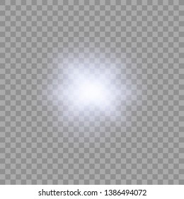 Blue or white glowing light burst explosion transparent. Vector illustration for cool effect decoration with ray sparkles. Bright star. Transparent shine gradient glitter, bright flare. Glare texture.