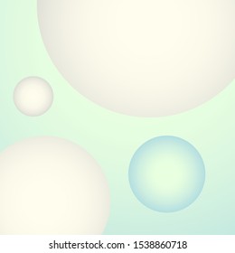 Blue & White Glowing Orbs Gradient Background Vector 