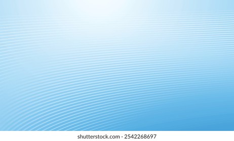 Blue white gradient abstract background with curve stripes line for backdrop