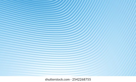 Fondo abstracto degradado blanco azul con línea de rayas curvas para el telón de fondo