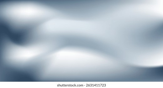 Blue white gradient abstract pattern studio background Light gives luxurious shine. Walls and floor of room sparkling, flat metal, with deep curves and dimensions. cool tone, feeling of water.