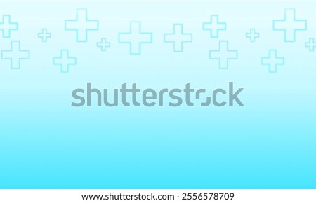 Blue and white gradient background with medical plus sign