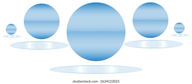 blue and white Gradient circle background. Abstract vector watercolor form isolated on transparent background.vector
