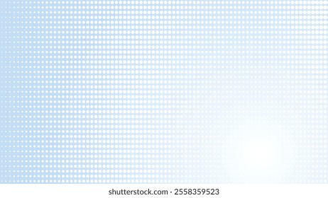 Blue and white gradient with halftone seamless pattern abstract background for backdrop or presentation