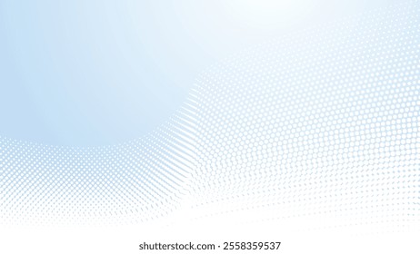 Blue and white gradient with halftone seamless pattern abstract background for backdrop or presentation