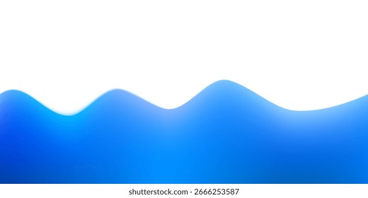 Blau-weißer Farbverlauf mit glatter wellenförmiger Teilung, wodurch ein minimaler und moderner abstrakter Hintergrund entsteht.