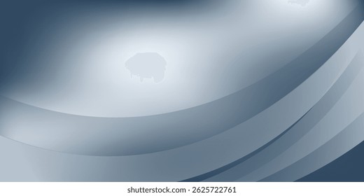 Blue white gradient studio background pattern. Abstract luxury sparkling light. Glossy walls and floors. Curved lines and deep dimensions. Cool tones. Feel of heaven and earth.eps10.