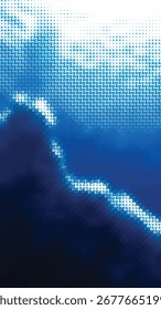 padrão de onda de gradiente azul e branco misturado em textura triangular geométrica, criando um design digital moderno perfeito para posters sites marca publicidade e apresentações