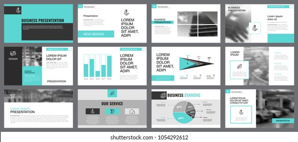 Blue, white and grey infographic design elements for presentation slide templates. Business and analytics concept can be used for financial report, advertising, flyer layout and leaflet design.