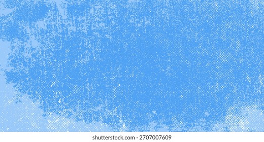 Blauer und weißer farbiger Hintergrund mit weißen Farbflecken. Frostiger blauer Hintergrund.