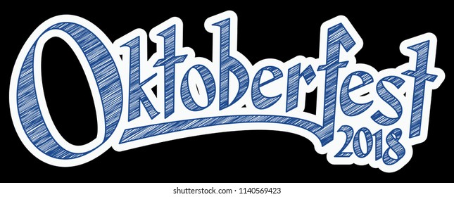 blue and white header with scribble pattern and text Oktoberfest 2018