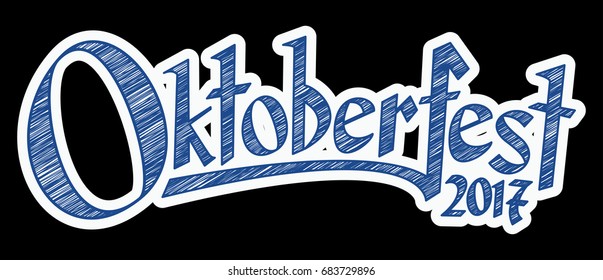 blue and white header with scribble pattern and text Oktoberfest 2017