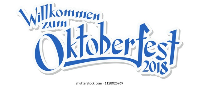 blue and white header with text welcome to the Oktoberfest 2018 (in german)