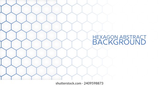 VECTOR DE FONDO DE HEXAGÓN AZUL Y BLANCO ABSTRACTO