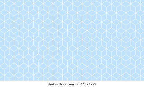Blue and white honeycomb seamless pattern as a background