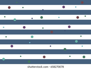 Blue and white horizontal line ,small colorful circle background texture ,vector 