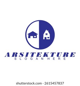 blue and white house logo