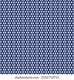Blue and White Ikat Seamless Pattern