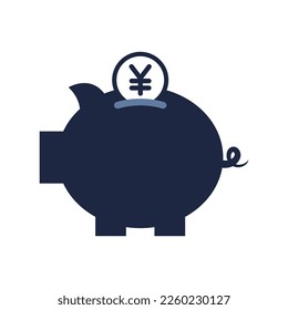 blue and white isolate business financail flat icon elements vector 