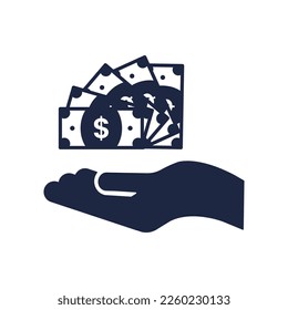 Blau-Weiß-Isolate-Symbol für die Finanzebene 