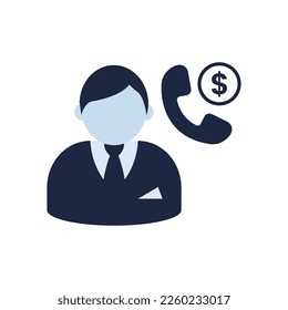 blue and white isolate business financail flat icon elements vector 