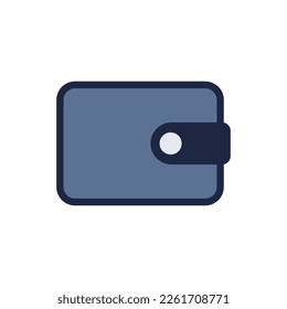 aislar azul y blanco Fondos de bolsillo y tarjetas de crédito icono plano icono de financiación