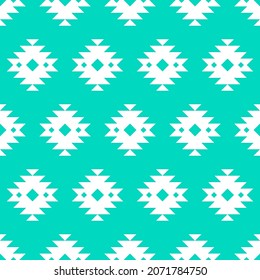 Blue and white kilim seamless pattern.