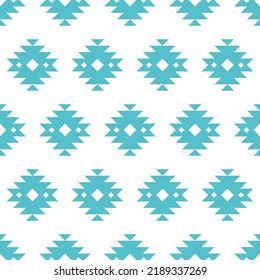 Blue and white kilim seamless pattern.