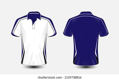 Blue and white layout e-sport t-shirt design template