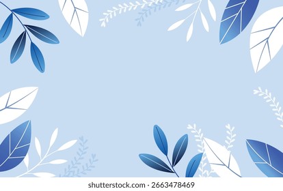 blauer und weißer blattförmiger Hintergrund