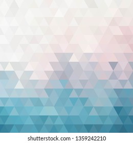 Blue White Light Polygonal Mosaic Background, Vector illustration, Business Design Templates