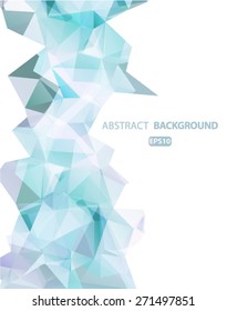 Blue White Light polygonal mosaic background Vector EPS 10 illustration.