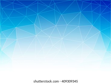 Blue White Light Polygonal Mosaic Background, Vector illustration, Business Design Templates
