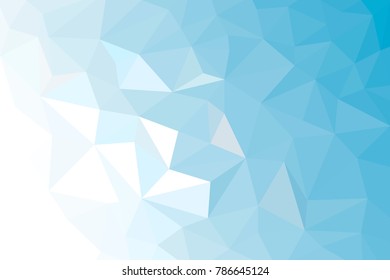 Blue White Light Polygonal Mosaic Background,