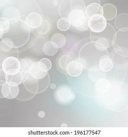 Blue and White Lights Festive background with light beams. Cloud dancer color of year 2026.