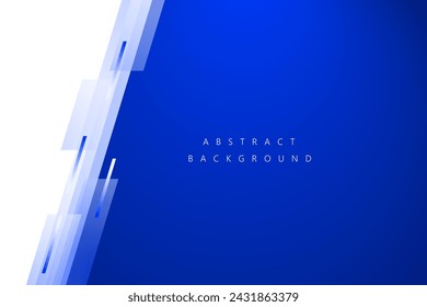 La velocidad de la línea azul y blanca superpone el fondo abstracto para el concepto corporativo, plantilla, póster, folleto, sitio web, diseño de volante. Ilustración de vector